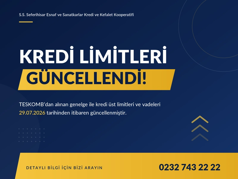 Kredi Limitleri Güncellendi
